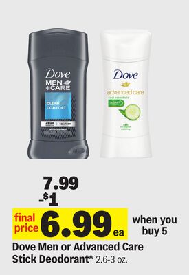 Dove Men or Advanced Care Stick Deodorant*