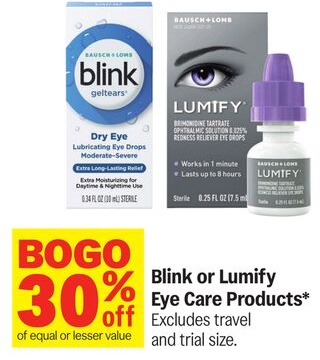 Blink or Lumify Eye Care Products*