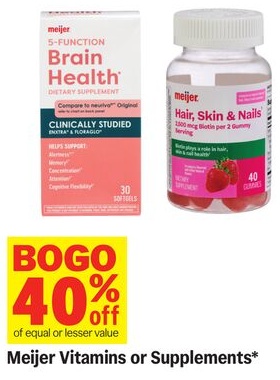 Meijer Vitamins or Suplements*