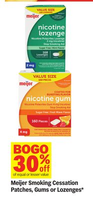 Meijer Smoking Cessation Patches, Gums or Lozenges*