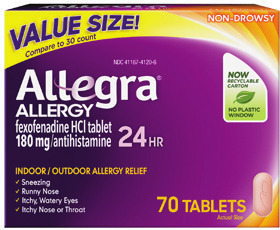 Allegra, Nasacort or Xyzal Allergy Relief Products*