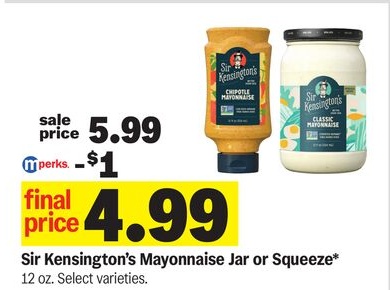 Sir Kensington's Mayonnaise Jar or Squeeze*