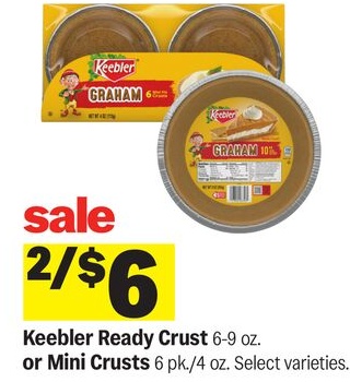 Keebler Ready Crust 6-9 oz. or Mini Crusts 6 pk./4 oz.