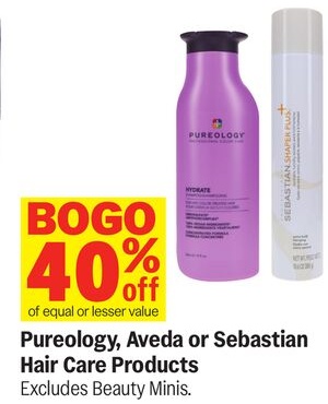 Pureology, Aveda or Sebastian Hair Care Products