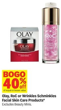Olay, RoC or Wrinkles Schminkles Facial Skin Care Products*