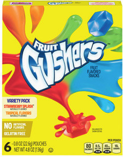 Betty Crocker Gushers or Fruit Rollups 6-10 ct./4.5-8 oz. or Mott's Fruit Snacks 10 ct./8 oz.