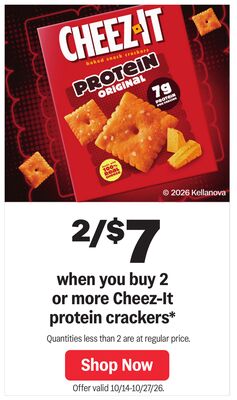 Cheez-It protein crackers*