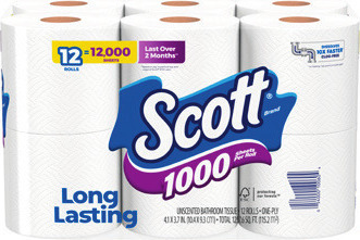 Scott 1000 Sheet Bath Tissue*