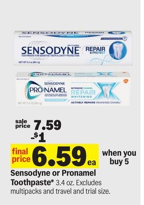Sensodyne or Pronamel Toothpaste*