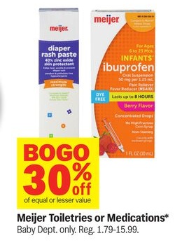 Meijer Toiletries or Medications*