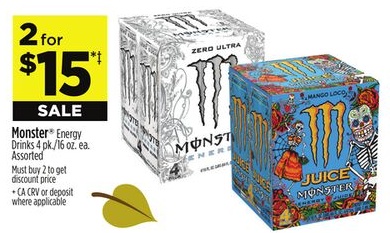 Monster® Energy Drinks 4 pk./16 oz. ea. Assorted