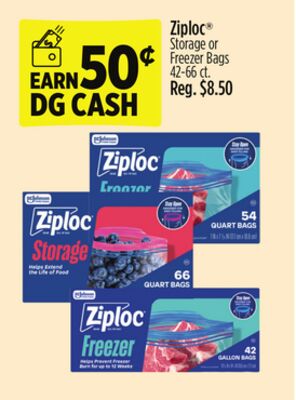 Ziploc® Storage or Freezer Bags 42-66 ct.