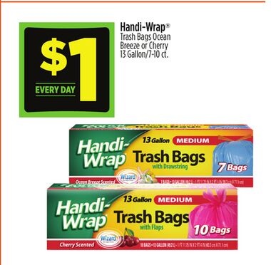 Handi-Wrap® Trash Bags Ocean Breeze or Cherry