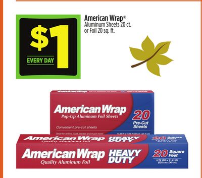 American Wrap® Aluminum Sheets 20 ct. Or Foil 20 sq. ft.