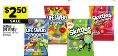 Skittles® or LIFE SAVERS® GUMMIES