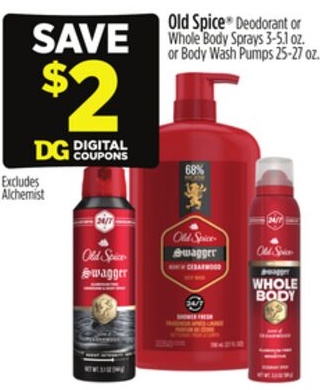 Old Spice® Deodorant or Whole Body Sprays 3-5.1 oz. or Body Wash Pumps 25-27 oz.