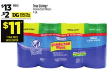 True Living® Disinfectant Wipes