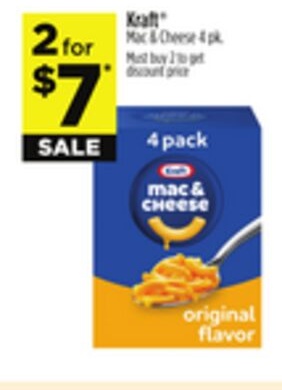 Kraft Mac & Cheese 4 pk.