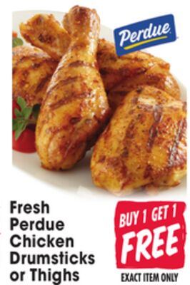 Fresh Perdue Chicken Drumsticks or Thighs