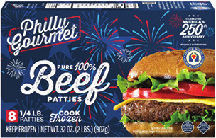 Great American or Philly Gourmet Beef Burgers