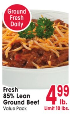 Fresh 85% Lean Ground Beef