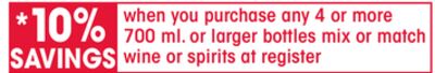 Wine or spirits at register