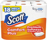 Scott Bath Tissue 12 ct. 1000 Sheet Roll, Comfort Plus 18 ct. Mega Roll or Viva Paper Towels 6 ct. Double Roll