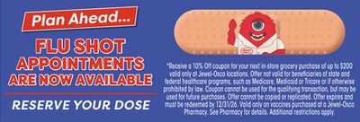 FLU SHOT APPOINTMENTS ARE NOW AVAILABLE RESERVE YOUR DOSE