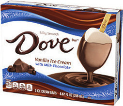 Dove Ice Cream Bars 3 ct. or 10 ct. Mini or Oberweis Ice Cream 16 oz.