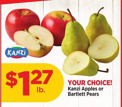Kanzi Apples or Bartlett Pears