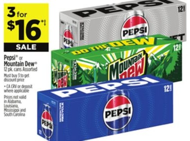 Pepsi® or Mountain Dew®