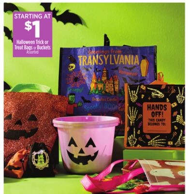 Halloween Trick or Treat Bags or Buckets