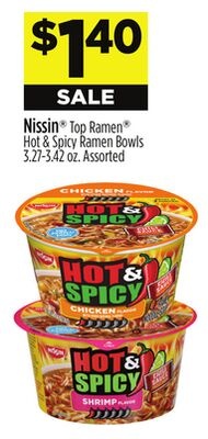 Nissin® Top Ramen® Hot & Spicy Ramen Bowls 5.21-5.42 oz.