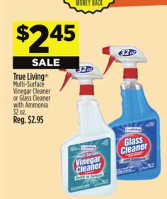 True LIVING® Multi-Surface Vinegar Cleaner or Glass Cleaner with Ammonia
