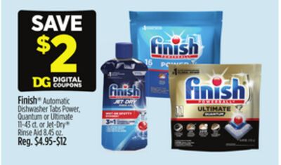 Finish® Automatic Dishwasher Tabs Power, Quantum or Ultimate 11-43 ct. or Jet-Dry® Rinse Aid 8.45 oz.