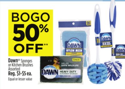 Dawn® Sponges or Kitchen Brushes