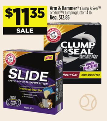 Arm & Hammer® Clump & Seal™ or Slide™ Clumping Litter