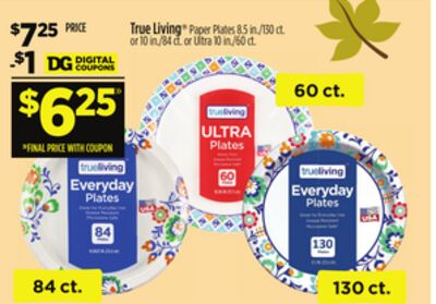 True Living® Paper Plates