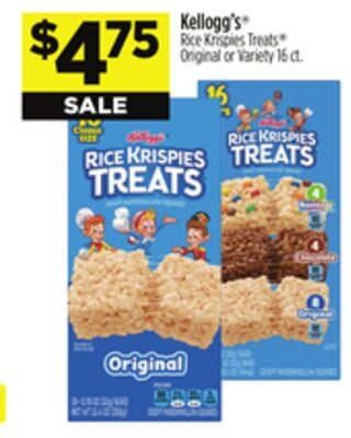 Kellogg's® Rice Krispies Treats® Original or Variety 16 ct.