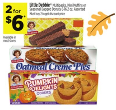 Little Debbie® Multipacks, Mini Muffins or Seasonal Bagged Donuts