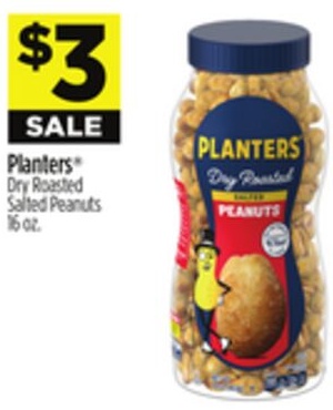 Planters® Dry Roasted Salted Peanuts 16 oz.