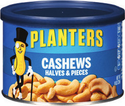 PLANTERS CASHEW HALVES & PIECES OR MIXED NUTS