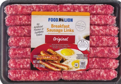 Food Lion Breakfast Sausage Links or Patties