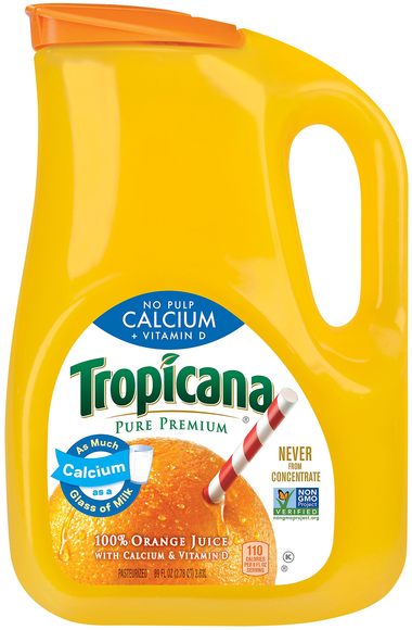 Tropicana Pure Premium No Pulp Calcium + Vitamin D 100% Orange Juice
