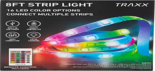 8ft Multicolor LED Light Strip With Remote