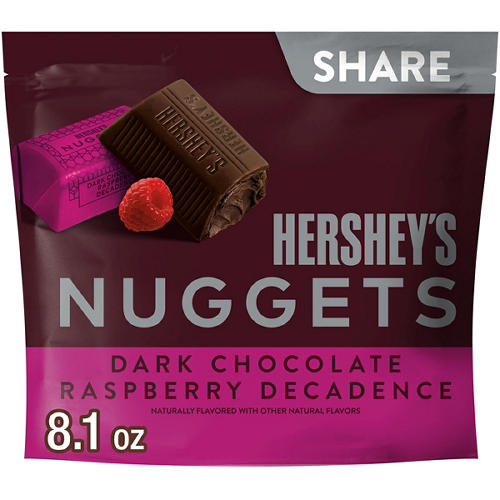 Cadbury Chocolate Bar and Hershey's Dark Chocolate Raspberry Nuggets
