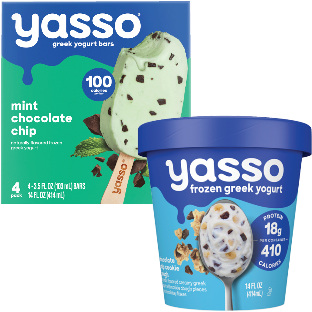 Yasso Frozen Greek Yogurt Bars or Sandwiches