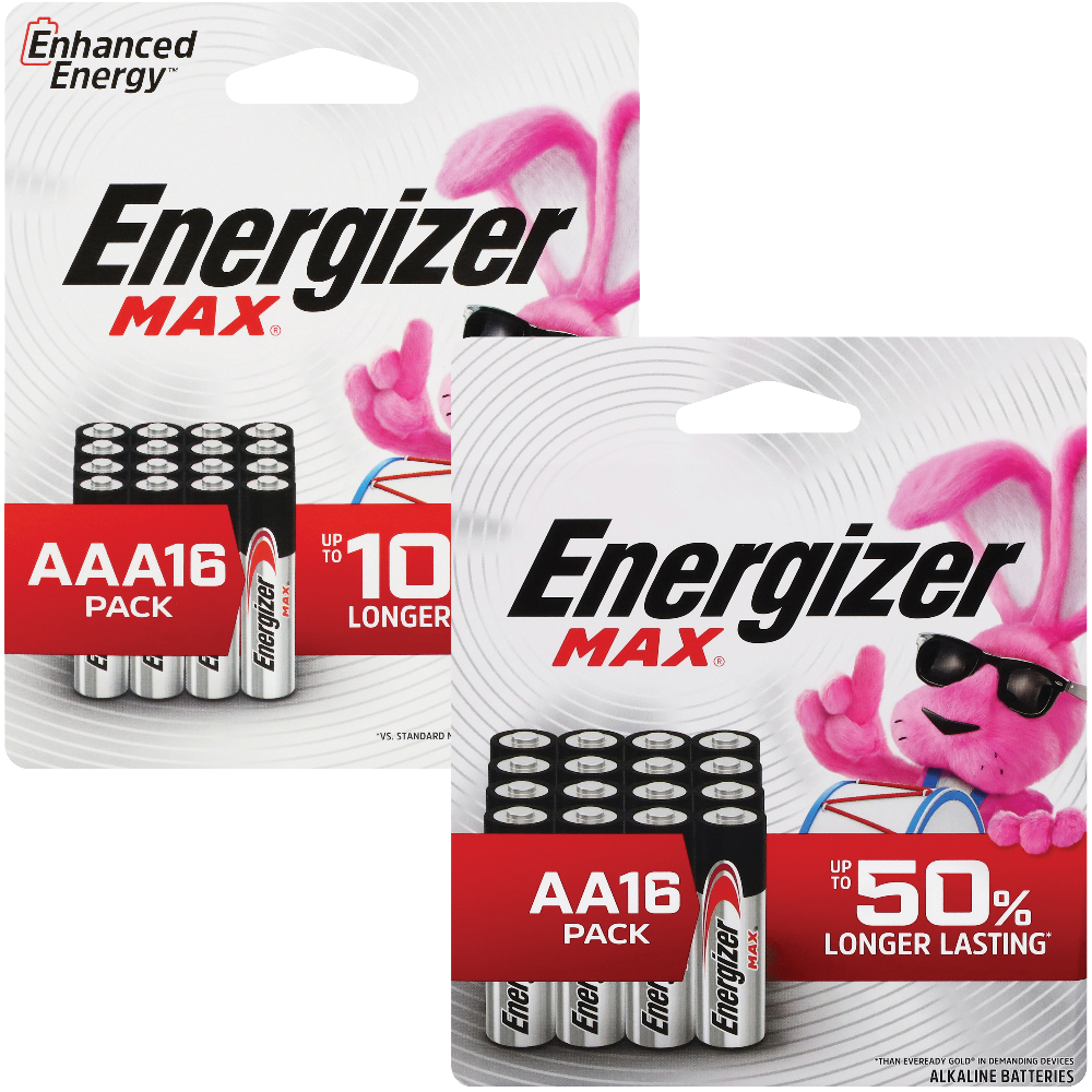 Energizer Max AA or AAA Batteries