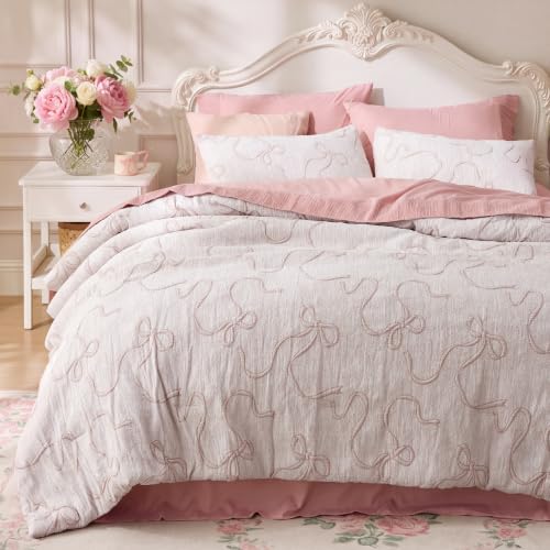 Pink Butterfly Comforter Set