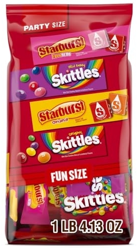 SKITTLES Original, Wild Berry & STARBURST Fun Size Variety Bag, 20.13 oz